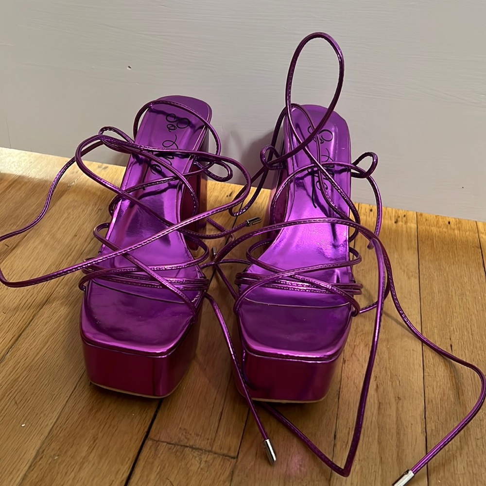 Purple platform Heels